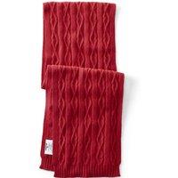 Lands' End Women's Lulu Guinness Lip Cable Knit Scarf in Red