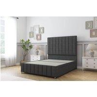Sloomy California Dumfries Divan Base 4 Drawers-54 Headboard-12 Footboard in Dark Grey | Size: Super King