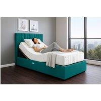 PARADISE BEDS LTD Relief Rise Electric Adjustable Bed Set With Mattress & Headboard in Aqua | Size: Double