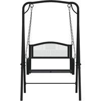Berkfield Home Swing Bench 124 cm Black Steel