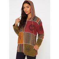 JTAPHRIQUE Boho Ethnic Zip-Up Hoodie | Size: Medium
