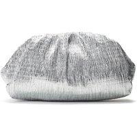 Moda In Pelle Women's 'Namik Bag' Textile Clutch Bags in Silver