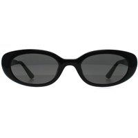 Ray-Ban Women's Oval Polished Black Dark Grey RB4441D Bio Based