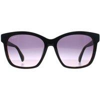 Max Mara Women's Square Black Tortoise Smoke Grey Gradient MM0042 Logo9