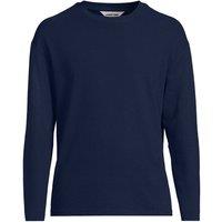 Lands' End Men's Long Sleeve Ottoman Crew Neck Top in Navy | Size: Medium
