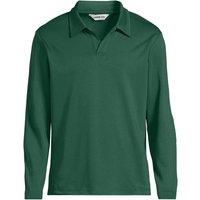 Lands' End Men's Supima Johnny Collar Polo Top in Emerald | Size: Large