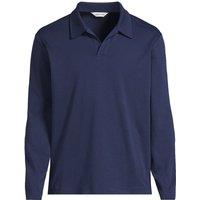 Lands' End Men's Supima Johnny Collar Polo Top in Navy | Size: 2XL