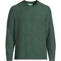 Lands' End Men's Waffle Knit Linen Blend Crew Neck Top in Emerald | Size: Large
