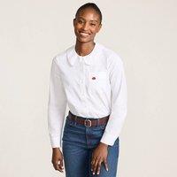 Lands' End Women's Lulu Guinness Lip Poplin Shirt in White | Size: 14-16