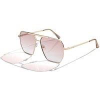 Lands' End Women's Asteroid Oversized Pilot Sunglasses in Gold