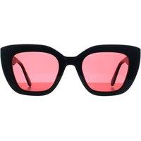 Benetton Women's Cat Eye Black Burgundy BE5061