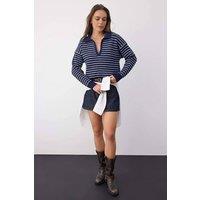 WOVCOR Women's Collared Soft Textured Knit Jumper | Size: Large