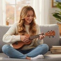 Costway 21 Inch Ukulele Mahogany Ukulele w/ Gig Bag for Learner in Natural