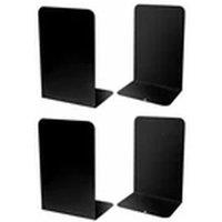 Havendro 2 Pairs of Black Heavy Duty Metal Bookends Anti Slip Book Stand