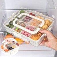 Havendro Snack Box with 8 Removable Grids Compartments Snackle Trays in White