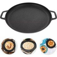 Havendro Non Stick Cast Iron Grill Pan Pizza Griddle 35cm UK in Black