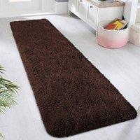 VOGREX 60 x 220 cm Brown Non Slip Long Hallway Runner Rug | Size: 60 cm x 220 cm