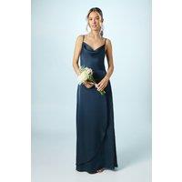 Coast Women's Teen Cowl Front Waterfall Skirt Bridesmaid Dress in Navy | Size: 14-15 Years