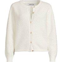 Lands' End Women's Petite Boucl Buttoned Cardigan in Ivory | Size: 8