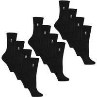 Heat Holders Women's 12 Pairs Ultra Lite Soft Thermal Socks in True Black | Size: 4-8