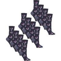Heat Holders Women's 12 Pairs Ultra Lite Soft Thermal Socks in Mid Navy | Size: 4-8