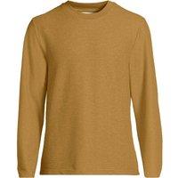 Lands' End Men's Waffle Knit Linen Blend Crew Neck Top in Gold | Size: Medium
