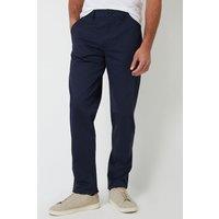 Saltwell Men's Stretch Cotton Blend Chino Trousers in Navy | Size: 32