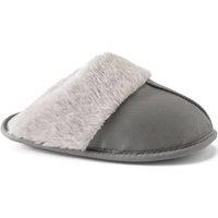 Lands' End Women's Faux Suede Mule Slipper in Grey | Size: 5