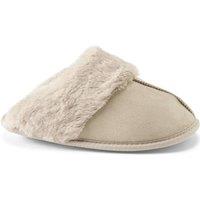 Lands' End Women's Faux Suede Mule Slipper in Stone | Size: 7
