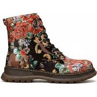 IVACHY Women's Combat Boots- Chunky - Lace Up Ankle Boots- Zip Up Closure | Size: 4