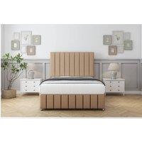 Sloomy California Dumfries Divan Base No Drawers-26 Headboard-12 Footboard in Light Brown | Size: Double
