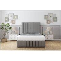 Sloomy California Dumfries Divan Base No Drawers-26 Headboard-12 Footboard in Light Grey | Size: Double