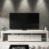 Creative Furniture Nova TV Unit 200cm - White with Gloss Doors