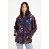 JTAPHRIQUE Patchwork Mushroom Print Zip-Up Hoodie Jacket | Size: 2XL