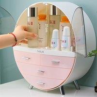 Living and Home 34*40CM Cosmetic Organizer Case Makeup Skincare Jewelry Box Storage Drawer in Pink