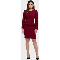 LBV Fashion Women's Ivanna Bodice Dress in Maroon | Size: 10