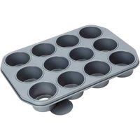 dexam Non-Stick 12 Cup Dessert Pan with Loose Bases in Grey