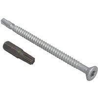 Forgefix Techfast Roofing Screw Timber - Steel Light Section 5.5 X 85Mm Pack in Silver