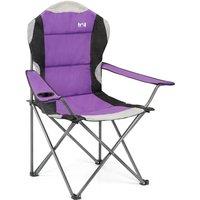 Trail Outdoor Leisure Trail Deluxe Padded High Back Camping Chair Garden Fishing in Purple