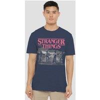 Stranger Things Poster Bike Scene T-Shirt, Navy | Size: 3XL