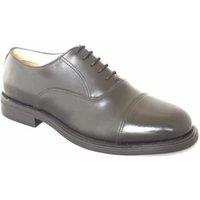 Grafters Men's Capped Oxford Cadet Shoe in Black | Size: 5