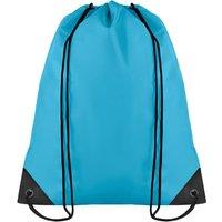 MidOcean Men's Shoop Polyester 190T Drawstring Bag in Turquoise