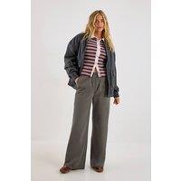 NastyGal Women's Baggy Cotton Twill Pants in Khaki | Size: 12