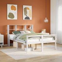 Berkfield Home Bookcase Bed without Mattress White 140x190 cm Solid Wood Pine