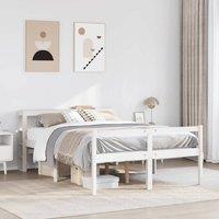 Berkfield Home Senior Bed with Headboard without Mattress White 140x190 cm