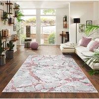 Smart Living Venice Modern Carved Rug - Soft Luxury for Living & Bedroom in Pink | Size: 200 cm x 290 cm