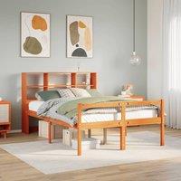 Berkfield Home Bookcase Bed without Mattress Wax Brown 140x190 cm Solid Wood