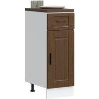 Berkfield Home Kitchen Base Cabinet Porto Brown Oak Engineered Wood
