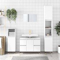Berkfield Home Bathroom Cabinet White 80x33x60 cm Engineered Wood | Size: 80 x 33 x 60 cm