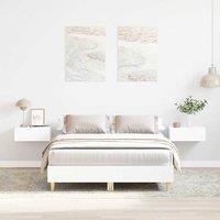 Berkfield Home Bed Frame No Mattress White 120x200 cm Engineered Wood | Size: Small Double